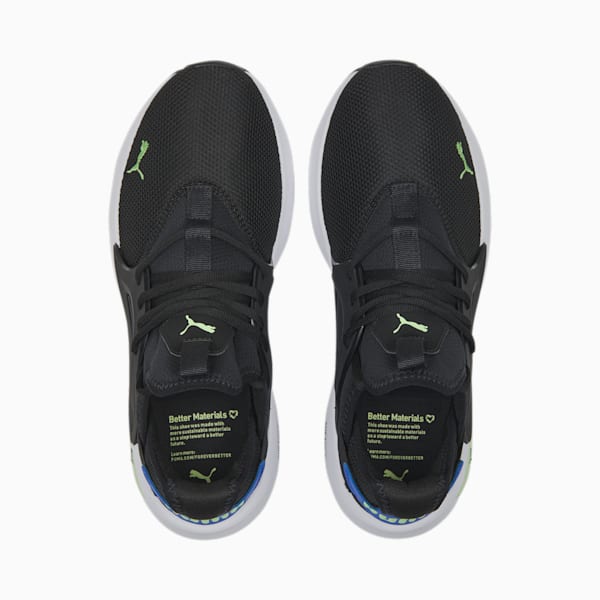 SOFTRIDE Enzo Evo Better Rmx Running Shoes, PUMA Black-Royal Sapphire-Fizzy Lime, extralarge-IND