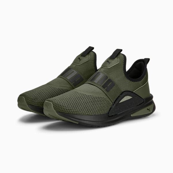 SOFTRIDE Enzo Evo Slip Spkle Shoes, Green Moss-PUMA Black, extralarge-IND