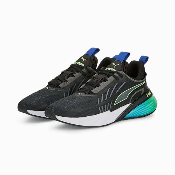 X-Cell Action Unisex Running Shoes, PUMA Black-Cool Dark Gray-Fizzy Lime, extralarge-IND
