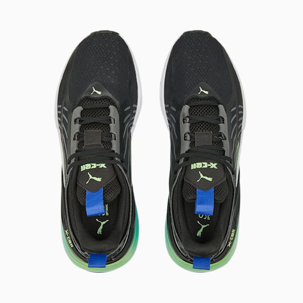 X-Cell Action Running Shoes, PUMA Black-Cool Dark Gray-Fizzy Lime, extralarge-IND