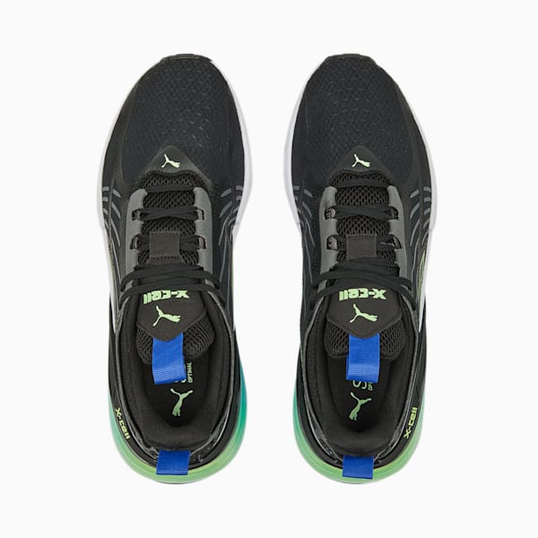 X-Cell Action Unisex Running Shoes, PUMA Black-Cool Dark Gray-Fizzy Lime, extralarge-IND