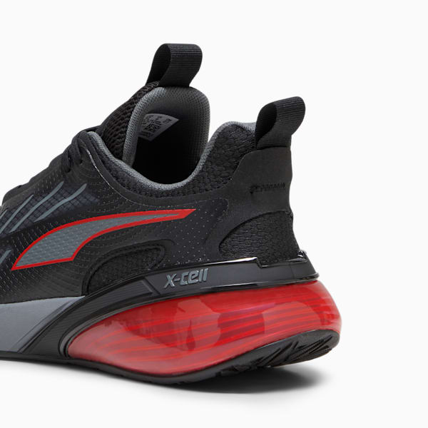 Puma black & red sports shoes shop