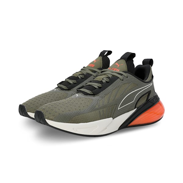 X-Cell Action Unisex Running Shoes, PUMA Olive-Flame Flicker-PUMA Black, extralarge-IND