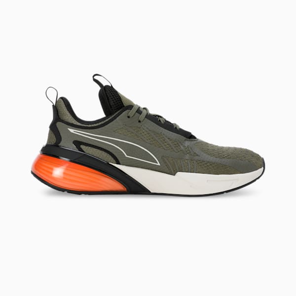 X-Cell Action Running Shoes, PUMA Olive-Flame Flicker-PUMA Black, extralarge-IND