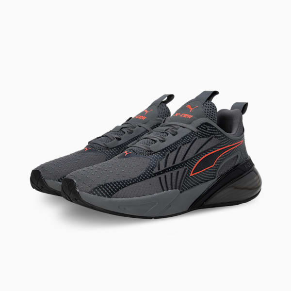 X-Cell Action Running Shoes, Cool Dark Gray-PUMA Black-Flame Flicker, extralarge-IND
