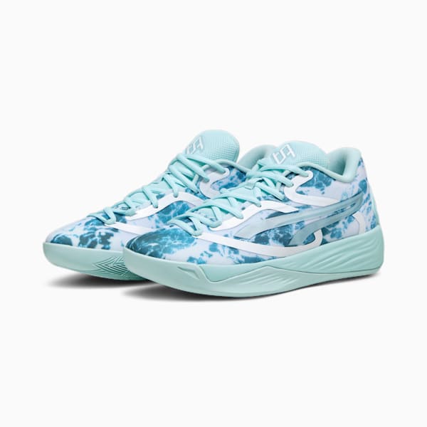 STEWIE x WATER Stewie 2 Women's Basketball Shoes, Light Aqua-PUMA White, extralarge