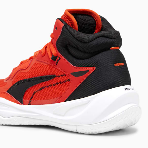 Tenis de baloncesto Playmaker Pro Mid Big Kids', Red Blast-Fiery Red, extralarge