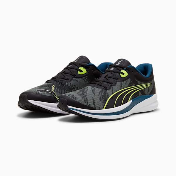 Tenis para correr Redeem ProFoam Engineered, PUMA Black-PUMA Silver-Lime Pow, extralarge