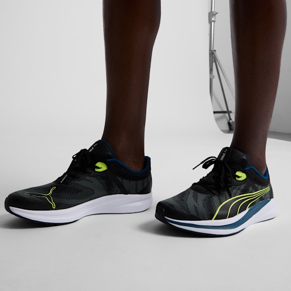 Tenis para correr Redeem ProFoam Engineered, PUMA Black-PUMA Silver-Lime Pow, extralarge