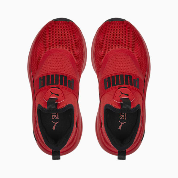 SOFT Enzo Evo Slip-On Toddlers' Shoes, For All Time Red-PUMA Black, extralarge