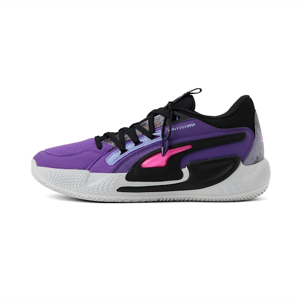 メンズ PUMA x FINAL FANTASY XIV コート アンド ライダー CHAOS バスケットボールシューズ, PUMA Black-Team Violet, extralarge-JPN