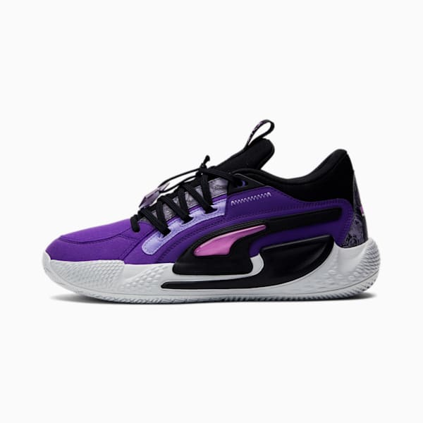 PUMA x FINAL FANTASY XIV Court Rider Chaos Men's Basketball Sneakers, PUMA Black-Team Violet, extralarge