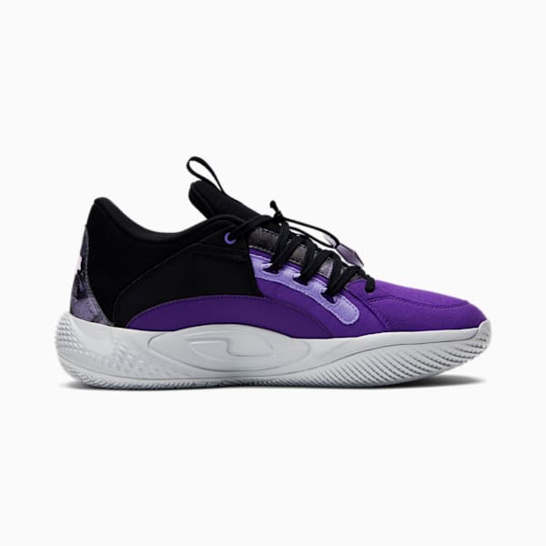 PUMA x FINAL FANTASY XIV Court Rider Chaos Men's Basketball Sneakers, PUMA Black-Team Violet, extralarge