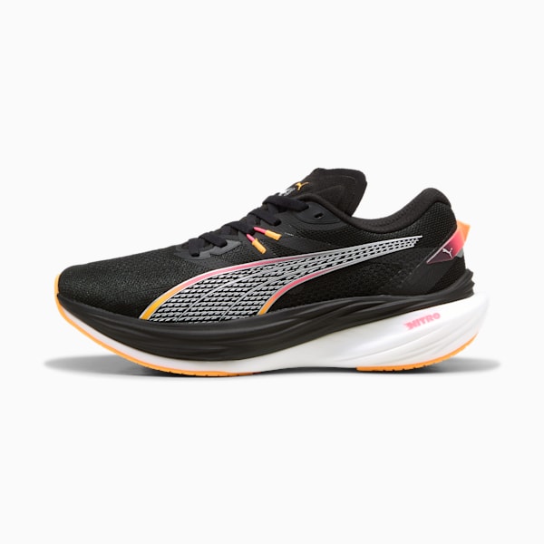 Deviate NITRO™ 3 WIDE Men's Running Shoes, PUMA Black-Sunset Glow-Sun Stream, extralarge