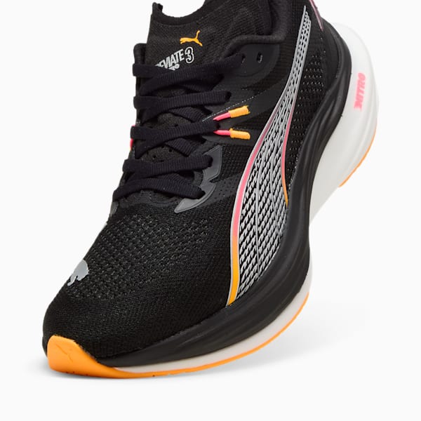 Deviate NITRO™ 3 WIDE Men's Running Shoes, PUMA Black-Sunset Glow-Sun Stream, extralarge