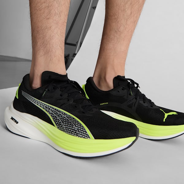 Zapatillas de correr Deviate NITRO™ 3 WIDE para hombre, PUMA Black-Yellow Alert, extralarge