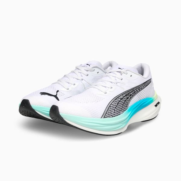 Deviate NITRO™ 3 WIDE Men's Running Shoes, PUMA White-Speed Blue, extralarge-IND