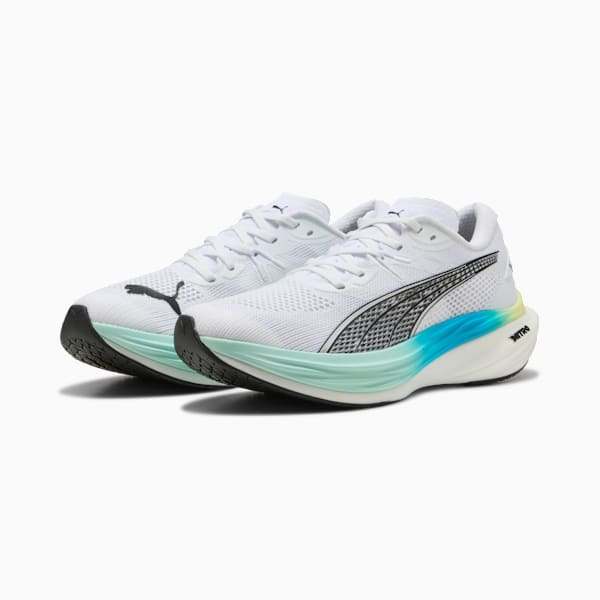 Zapatillas de correr Deviate NITRO™ 3 WIDE para hombre, PUMA White-Speed Blue, extralarge