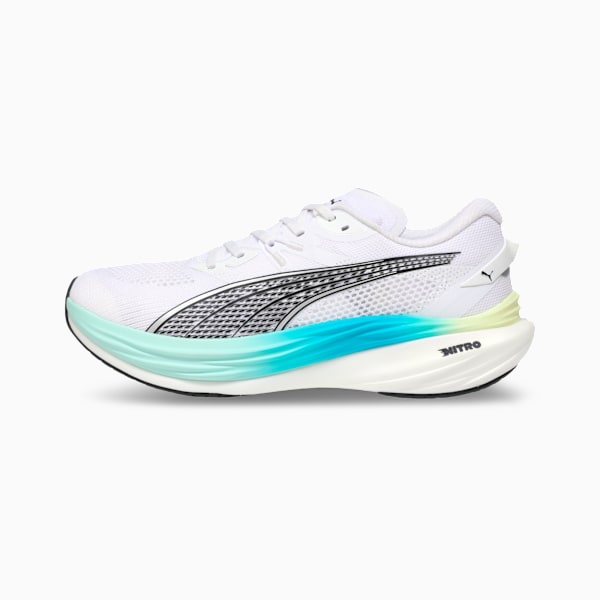 Deviate NITRO™ 3 WIDE Men's Running Shoes, PUMA White-Speed Blue, extralarge-IND