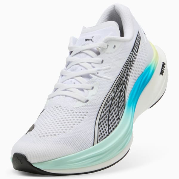 Zapatillas de correr Deviate NITRO™ 3 WIDE para hombre, PUMA White-Speed Blue, extralarge