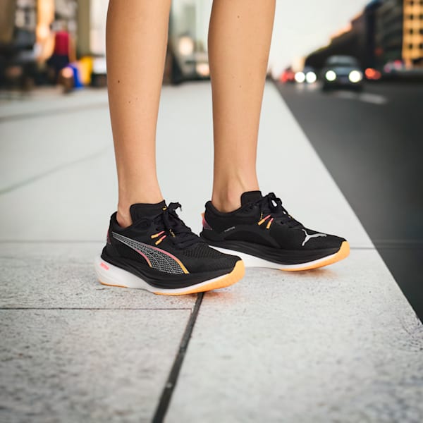 Chaussures de course à pied Deviate NITRO™ 3 Wide Homme, PUMA Black-Sunset Glow-Sun Stream, extralarge