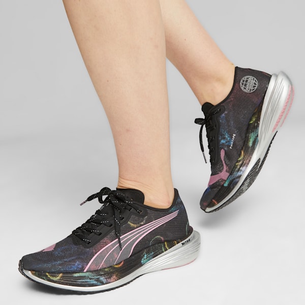 Deviate NITRO™ Elite 2 'Marathon Series' Women's Running Shoes, PUMA Black-Strawberry Burst-Yellow Blaze, extralarge-IND