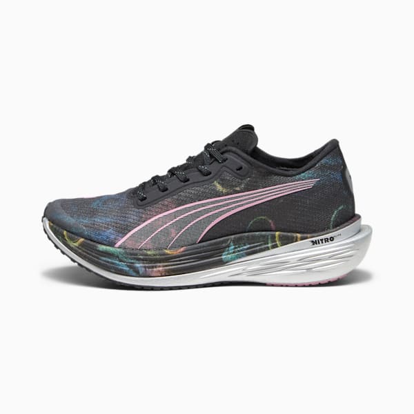 Deviate NITRO™ Elite 2 'Marathon Series' Women's Running Shoes, PUMA Black-Strawberry Burst-Yellow Blaze, extralarge-IND