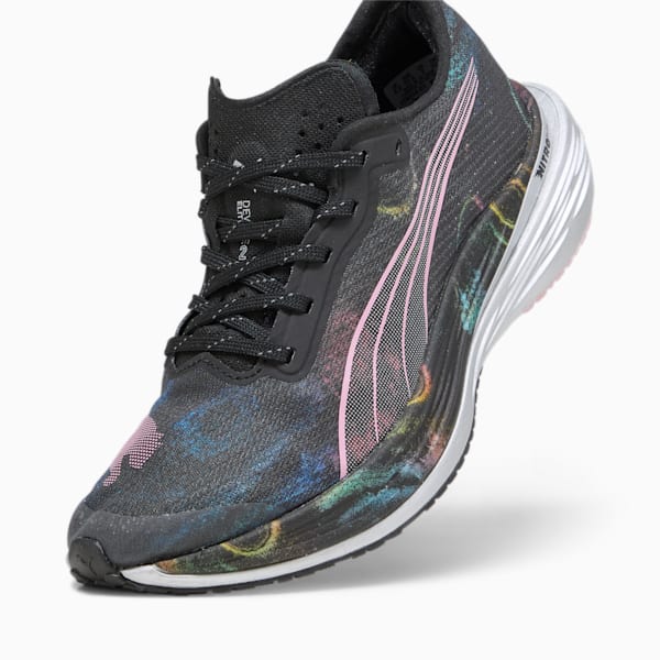 Tenis para correr Deviate NITRO Elite 2 'Marathon Series' Mujer, PUMA Black-Strawberry Burst-Yellow Blaze, extralarge