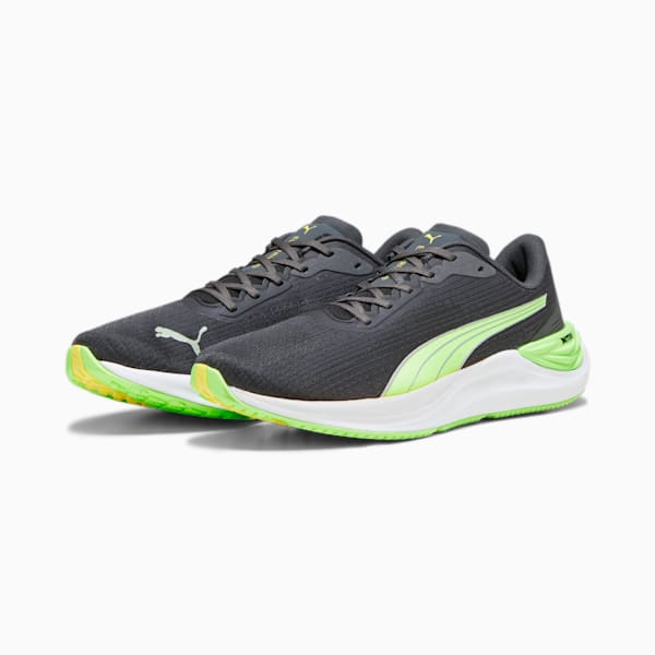 Tenis para correr Electrify NITRO 3, PUMA Black-Speed Green, extralarge