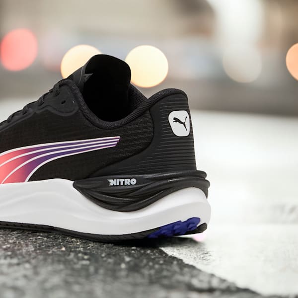 メンズ エレクトリファイ ニトロ 3 ランニングシューズ, PUMA Black-Lapis Lazuli-Sunset Glow, extralarge-JPN