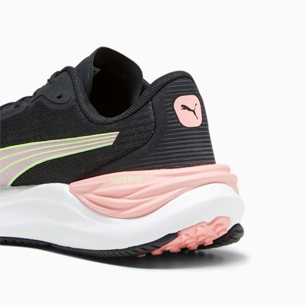 Electrify NITRO™ 3 Women's Running Shoes, PUMA Black-Peach Smoothie-Speed Green, extralarge-IND
