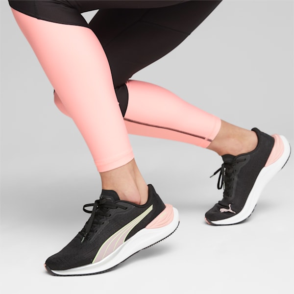 Electrify NITRO™ 3 Women's Running Shoes, PUMA Black-Peach Smoothie-Speed Green, extralarge