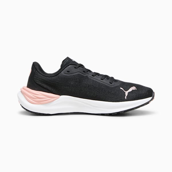 Tenis para correr Electrify NITRO 3 para mujer, PUMA Black-Peach Smoothie-Speed Green, extralarge