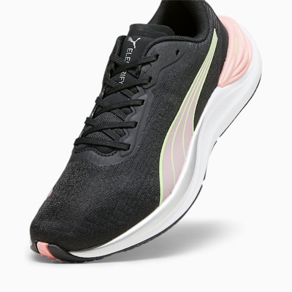 Electrify NITRO™ 3 Women's Running Shoes, PUMA Black-Peach Smoothie-Speed Green, extralarge-IND