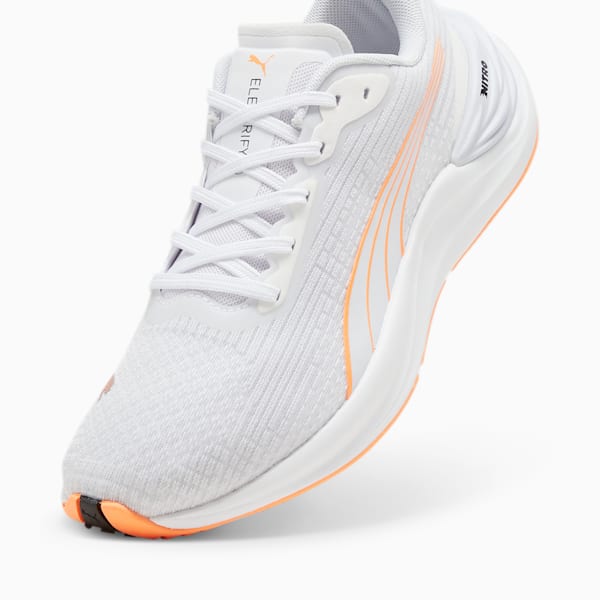 Tenis para correr Electrify NITRO 3 para mujer, PUMA White-Silver Mist-Neon Citrus, extralarge