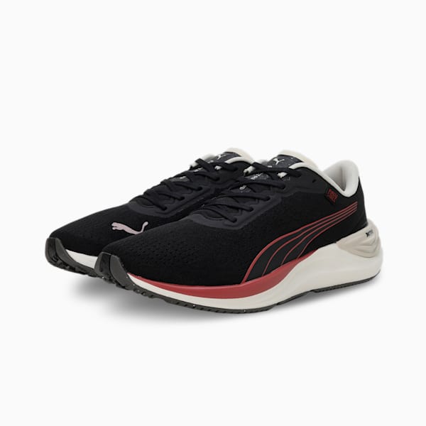 PUMA x First Mile Electrify NITRO 3 Men's Running Shoes, PUMA Black-Astro Red-Alpine Snow, extralarge-IND