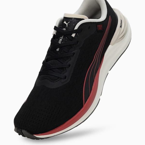 PUMA x First Mile Electrify NITRO 3 Men's Running Shoes, PUMA Black-Astro Red-Alpine Snow, extralarge-IND