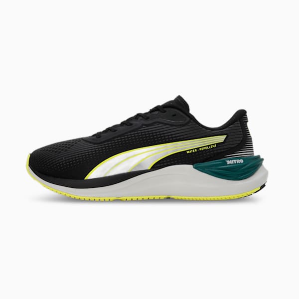 Electrify NITRO 3 WTR Men's Running Shoes, PUMA Black-Yellow Burst-Malachite, extralarge-IND