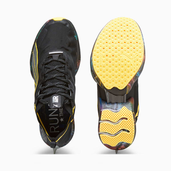 Fast-R NITRO Elite 'Marathon Series' Men's Running Shoes, PUMA Black-Yellow Blaze-Strawberry Burst, extralarge-GBR