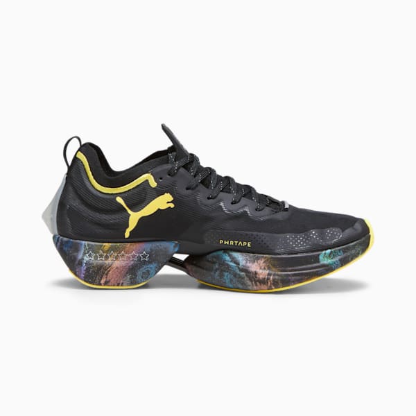 Fast-R NITRO Elite 'Marathon Series' Men's Running Shoes, PUMA Black-Yellow Blaze-Strawberry Burst, extralarge-GBR