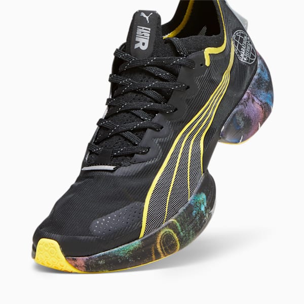 Fast-R NITRO Elite 'Marathon Series' Men's Running Shoes, PUMA Black-Yellow Blaze-Strawberry Burst, extralarge-GBR