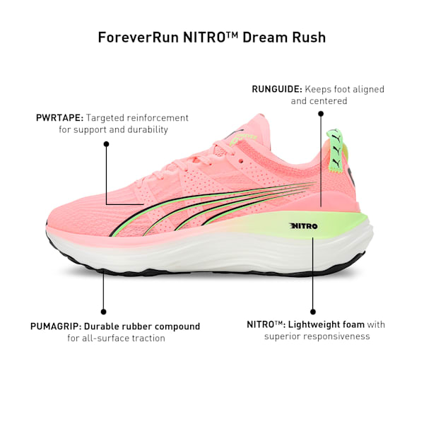 ForeverRun NITRO Women's Running Shoes, Koral Ice-Speed Green, extralarge-IND