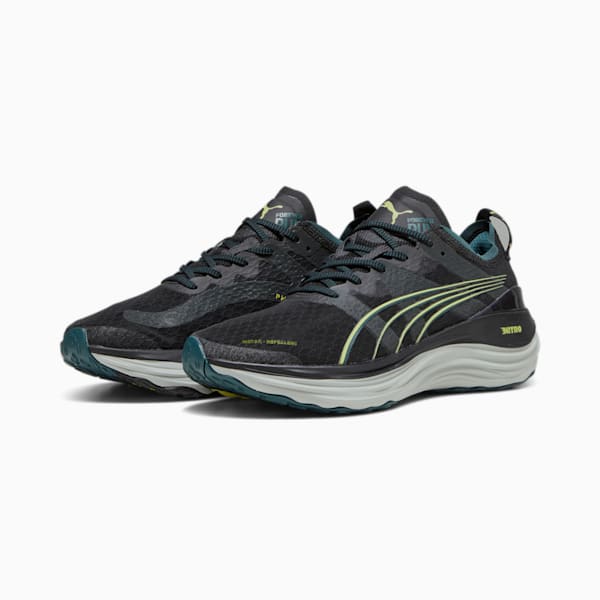 ForeverRun NITRO™ WTR Men's Running Shoes, PUMA Black-Malachite-Yellow Burst, extralarge-IND