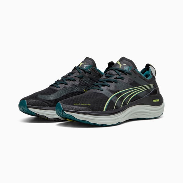 ForeverRun NITRO™ WTR Men's Running Shoes, PUMA Black-Malachite-Yellow Burst, extralarge