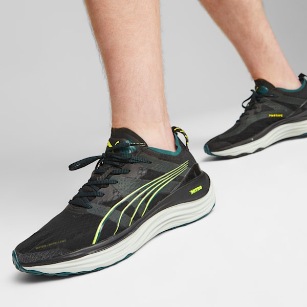 Chaussures de course ForeverRun NITRO™ WTR, PUMA Black-Malachite-Yellow Burst, extralarge