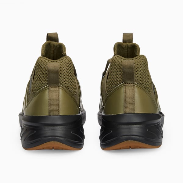 Contempt Demi Remix Mesh Men's Running Shoes, PUMA Olive-PUMA Black-Gum, extralarge