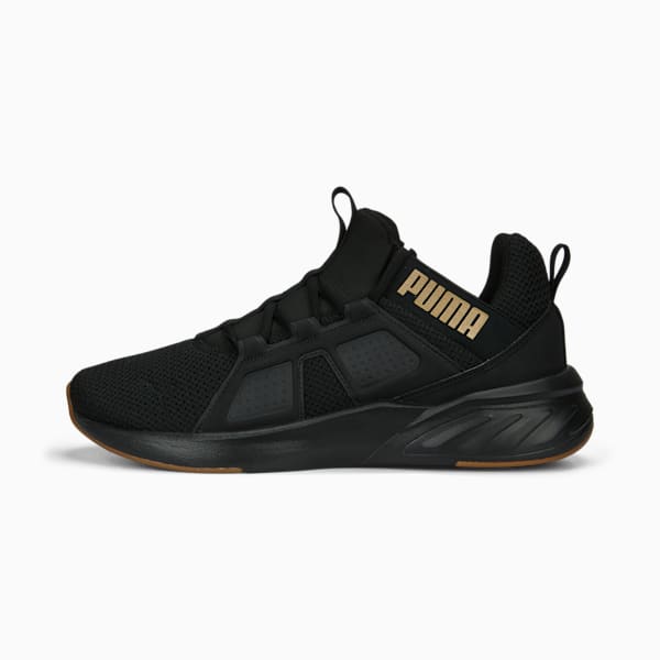 Contempt Demi Remix Mesh Men's Running Shoes, PUMA Black-Gold-Gum, extralarge