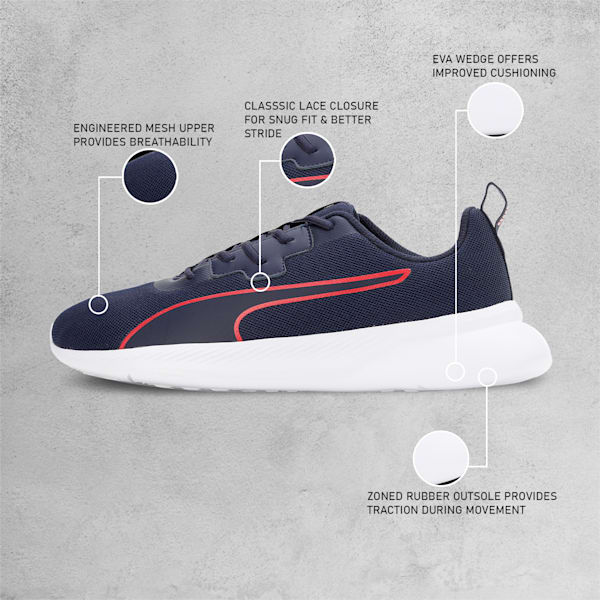 Walk Max Men's Running Shoes, PUMA Navy-For All Time Red, extralarge-IND