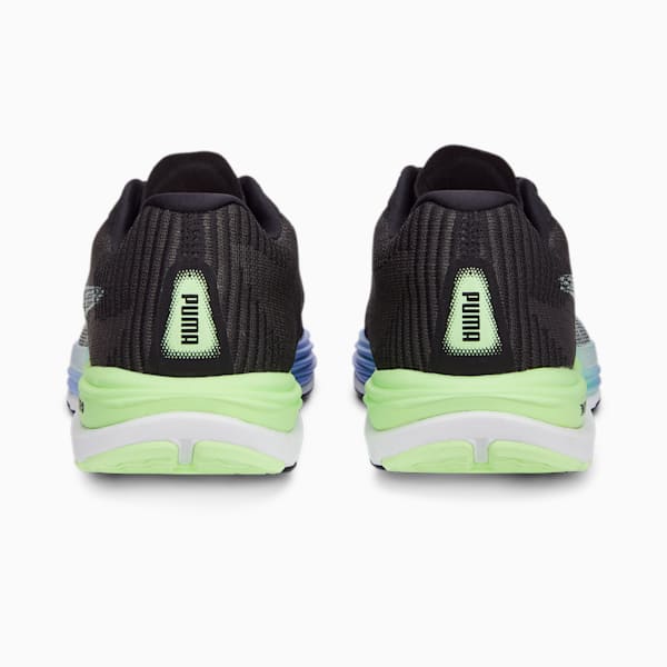 Velocity Nitro 2 Fade Men's Running Shoes, PUMA Black-Elektro Purple-PUMA Silver, extralarge-IND
