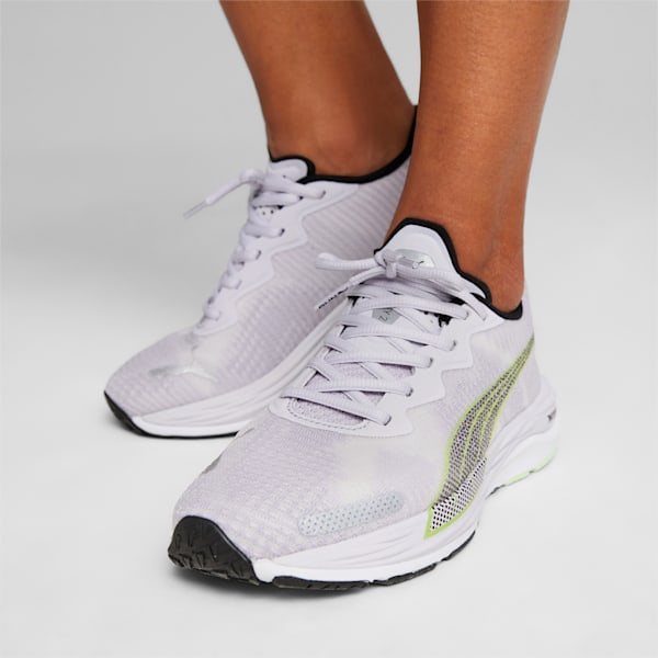 Velocity NITRO 2 Fade Running Shoes Women, Spring Lavender-PUMA Black-Fizzy Lime